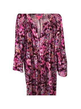 Sz XXL Lilly Pulitzer Norris Dress Amarena Cherry Tropical With A Twist Cotton